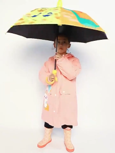 New children umbrella for children long handle cute umbrella childrens with cover uv protection cartoon character umbrella for kids aesthetic umbrella for school Portable Travel Umbrellas for Girl boys Kids  Sun/Rain Windproof Umbrella