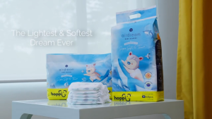 HOPPI Airdream Baby Diaper Pants - Twin Pack (with HOPPI Baby Wet Wipes 80s x 1)