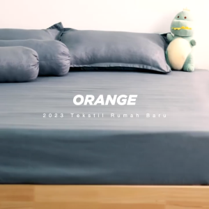 ORANGE Sprei Kasur Polos Motif Emboss Adem Lembut Sprai Kasur Sprai adem 160x200 Seprei murah