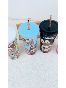แก้วเก็บความเย็น ลายลาบูบู้ Labubu แก้วสแตนเลสเก็บความเย็น ขนาด 750 ml แก้วเก็บอุณหภูมิ พร้อมหลอดสแตนเลส พร้อมส่ง