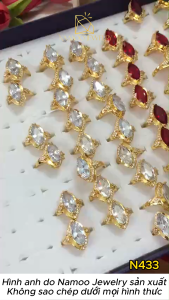 Nhẫn Thời Trang N433 Trang Sức Nữ Bền Màu Kiểu Dáng Đơn Giản Trang Nhã