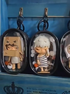 POP MART ถุงป๊อปมาร์ทแบบหนาโปร่งใสสูงถุงเก็บ PVC ใสแบบปิดสำหรับจัดแสดงนอกบ้าน PVC bagกระเป๋าเด็กหัดเดิน pvc แบบใส สามมิ