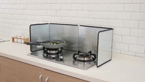 กระเป๋าแผ่นกันน้ำมันกระเด็น ฉันเป็นที่กันน้ำมัน ที่กันน้ำมันกระเด็น กันน้ํามันกระเด็น สแตนเลสเกรดอาหาร บุหรี่หรือห้องครัว