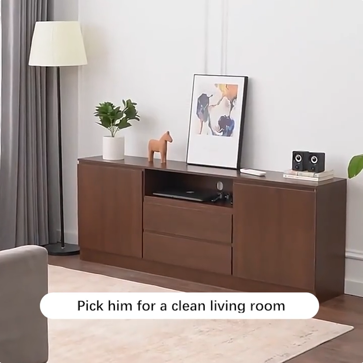 Walnut TV stand home TV cabinet cabinet furniture TV table