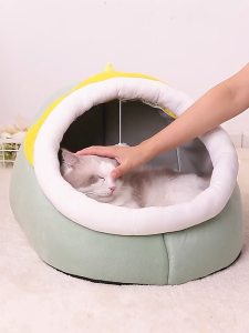 Cat Bed Dog Bed Cartoon Pet Bed Foldable Removable Washable Pet Sleeping Bed for Cat Dog House
