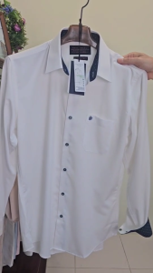 PAUL MARC เสื้อเชิ้ตสีพื้นขาวแขนยาว slim fit ทำงาน ผ้าใยไผ่ ลดแบคทีเรีย ลดกลิ่นอับ รีดง่าย ยับยาก ใส่สบาย ไม่ร้อน PCH1AE5B02W 10