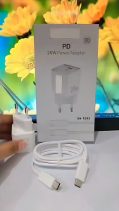 Charger PD 25W SA-100S: Power Adapter Fast Charging Cable TYPE C TO TYPE C