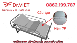 GIƯỜNG CẤP CỨU 2 TAY QUAY DCG08 - DR.VIET