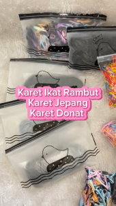 Karet Jepang Karet Warna Warni / Hitam / Karet Ikat Rambut Murah Karet Kuncir Kuncir Karet Mini / Karet Kuncir Donat Pouch / D C