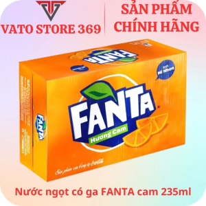 Nước ngọt có ga FANTA CAM lon 235ml