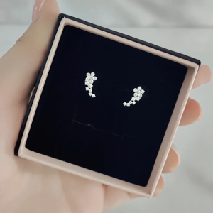 SO SEOUL Leilani Flower Up Ear Cuff Stud Earrings