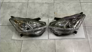 HEADLAMP HEAD LAMP LAMPU BESAR UTAMA HEAD LAMP NEW TOYOTA AGYA DAIHATSU AYLA TRD SPORTIVO 2017 2018 2019 2020 2021 2022 ORIGINAL MERK DMAC D-MAC D MAC