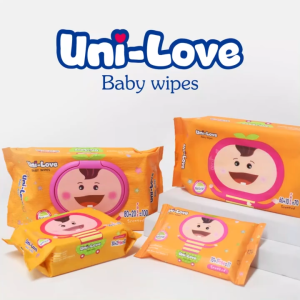 UniLove (Powder Scent) Baby Wipes 100s - Pack of 2, 4, and 6