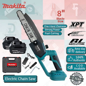Makita 8 Inch Rechargeable Chainsaw 18V Electric Pruning Saw Logging Woodworking Cutting Saw With Battery
