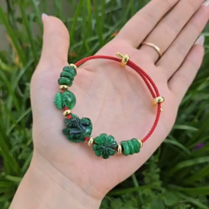 Vòng cáp ngũ điếu cỏ 4 lá hồ ly túi tiền CTST - Phong Thủy TUDO