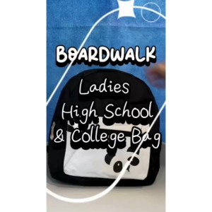 Boardwalk Fluna School Girls Backpack with Panda Print Design