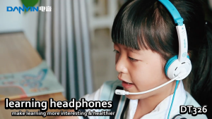 Danyin Student Kids Online Class Learning Study On Ear 3.5mm jack wired Headset for zoom studying online class use
