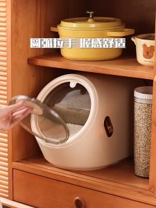 Rice Bucket 12.5KG Rice Storage Box Sealed Insect Proof Rice Dispenser Household Rice Tank Rice Barrel Kitchen Storage Container for Flour Grains