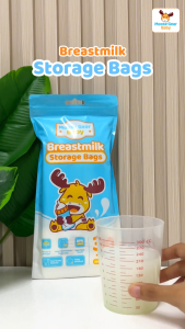 Moose Gear Baby Breastmilk Storage Bag 200ml 30pcs (1BAG) Leak Proof Double Zip Lock bag Motif Breast Milk Storage Bag Baby Food Storage Container - Lazada