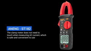 ANENG ST182 เครื่องวัดกระแสไฟฟ้าแบบคลิป AC/DC แบบมัลติมิเตอร์วัดแรงดันไฟฟ้ากระแสไฟฟ้า โวลต์เมตร