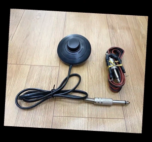 Cặp bàn đạp tròn chế độ 1 chạm và dây móc  kết nối máy xăm