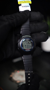 Jam Tangan Pria Casio F-200W-1A 10 Years Battery Life Digital Dial Black Resin Band