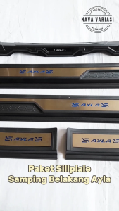 Paket Sillplate Samping Belakang Pijakan Kaki Belakang Samping All New Ayla 2023 Hitam Kombinasi