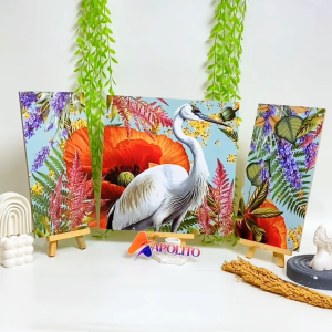 HIASAN DINDING PEMANDANGAN PEACOCK BURUNG COLOURFULL (FULL SET ISI 3) WALL DECOR PAJANGAN DINDING POSTER KAYU RUANGAN AESTHETIC