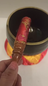 ขันเคาะสำหรับสวดมนต์งานทองเหลืองขนาดปากกว้าง5นิ้ว ครบชุด (ได้รวม3ชิ้น)เสียงดังไพเราะกังวาน