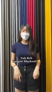 (B9) Blackout Curtain Langsir Berkualiti Tinggi 99% Blackout Modern Curtain High Quality Tebal Siap Jahit