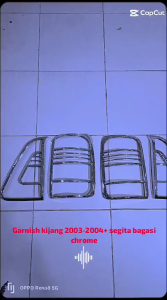 GARNISH LIST LAMPU STOP COVER LAMPU STOP REM BELAKANG KIJANG 1997-2002(KAPSUL & EVI) & GARNISH KIJANG 2003-2004 4POTONG CHROME