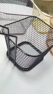 HOVELSHOP Potato Mini Fries Basket Keranjang Kentang Goreng Cafe Holder Stainless Steel Saringan Gorengan