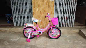 จักรยานเด็ก รถจักรยานเด็ก 16 นิ้ว เจ้าหญิงริซ่า ฝาครอบล้อ สีสันสดใส