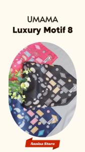 UMAMA LUXURY PRINTING SCARF MOTIF 8 UKURAN 110X110 CM FOR WOMEN / JILBAB SEGI EMPAT MOTIF  DAILY WEAR/ UMAMA SQUARE HIJAB WANITA SEGIEMPAT COTTON MOTIF