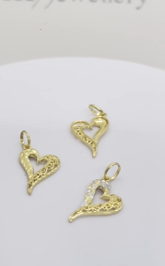 MJ Jewellery Gold Love Shaped Pendant B112 375 Gold & 916 Gold