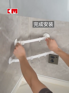 Strong Suction Cup Hook Rack – 6-Hook Corner Organizer No-Drill Bathroom & Kitchen