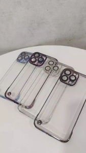 EC-020 CASE LUXURY PLATING FRAMELESS CAMERA LENS PROTECTOR TRANSPARANT CASING UNTUK IPHONE 15 15PRO 15PROMAX 14 14PRO 14PROMAX 13 13PRO 13PROMAX