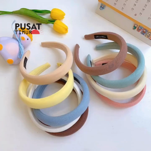 Bando Kain Wanita Korean Heandband Ala Nagita Empuk Polos Lebar Tebal Fashion Terbaru | PUSAT TIMUR