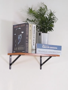 JY 2PC Wall Triangle Bracket High Quality Angle Bracket Heavy Duty Black/White Shelf Bracket L-BAR