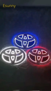 Toyota 5D & 2D LED Car Emblem Car Logo LED Light - Original Car Logo Replaced or Retained - For RAV4 REIZ PRADO COROLLA CROWN YARIS VIOS CAMRYS HIACE LANDCRUISER ALRHARD