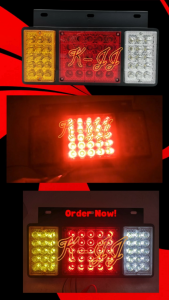 UNIVERSAL 12V/24V Tapak Besi Plat Keluli Lampu Belakang/Brek/Isyarat/Undur Lori Treler Trak Bas ISUZU NPR HICOM HINO