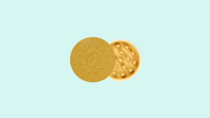 OREO Shaped 55MM 2 Layers Plastic Portable Herb Grinder
