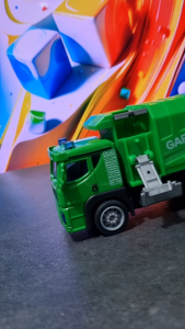 Diecast Miniatur Mainan Mobil Alat Berat Truk Sampah Sanitation Pullback Metal