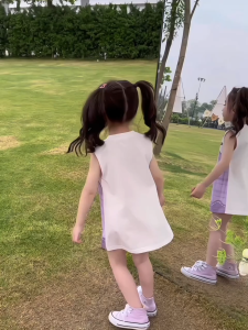 Kammy ชุดเดรสคุโรมิ ชุดเดรสเสื้อยืดเด็กผู้หญิง ชุดเด็กผู้หญิง ชุดเดรสเด็ก กระโปรงเด็กหญิง