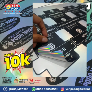 Sticker Hologram A3+ I Cetak Sticker Hologram A3+ I GOLD A3+ I SILVER A3+ KISS CUT / DIE CUT