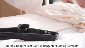 GREENSINDOOR 50PCS Spruttig Hanger Baju Trace-Free Clothes Hangers Anti-Slip Drying Flexible Sturdy Clothes Dress Slim Plastic Hanger塑料衣架