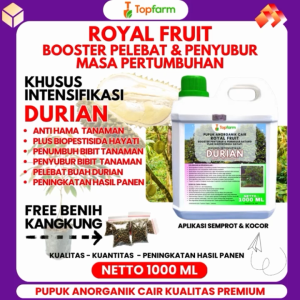 Pupuk Topfarm / Pupuk Durian Awal Tanam / Pupuk Pohon Durian Pertumbuhan / Pupuk Durian Biar Cepat Besar / Pupuk Durian Booster / Pupuk Durian Masa Pertumbuhan / Pupuk Booster Penyubur Durian