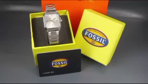 Box Exclusive & Set / Jam Tangan FOS Persegi Segi Sisi VA-658HR/NA / Jam Tangan Fashion Wanita Tali Rantai Diameter 3 cm