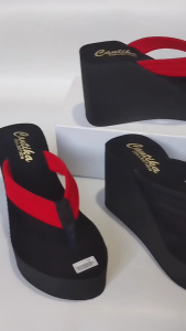 CK99 Sandal Wedges 11 Cm Jepit Balok Wanita Kekinian