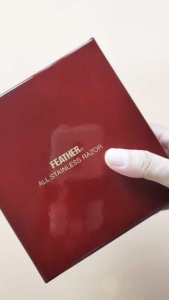 TONBOON - Double Edge Razor - Feather AS-D2 and AS-D2S with Blades for Shaving Hair, Beard, and Mustache - Made in Japan